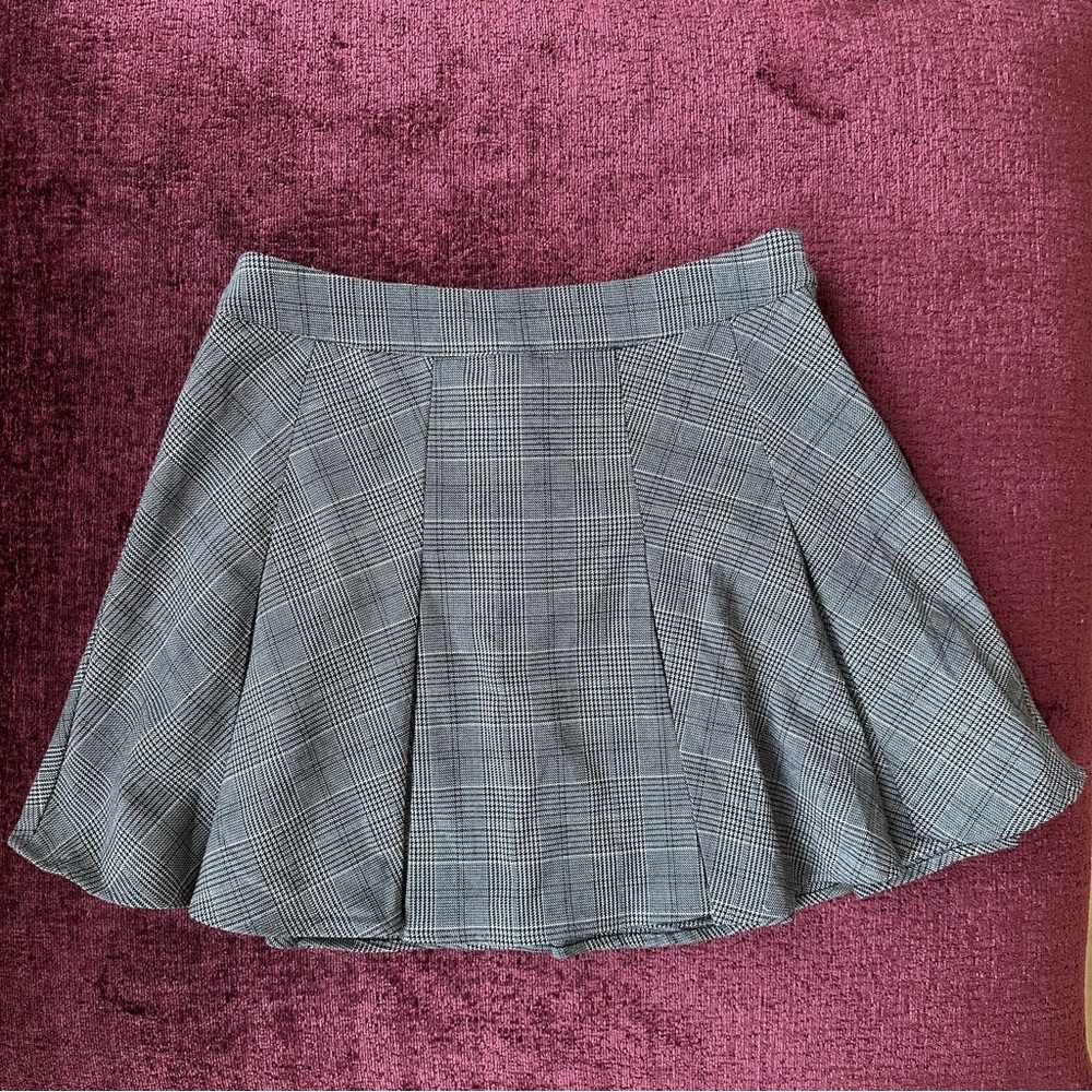 Gray Plaid Women's Skirt